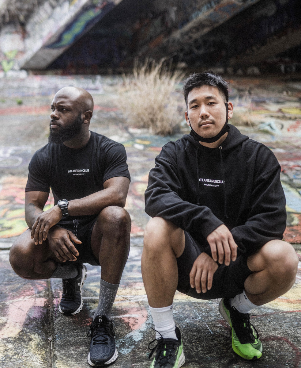 Bamn Ford (left) and James Ro of the Atlanta Run Club. "Any time hate or fear is perpetuated, there is always an opportunity to respond," Ro says.